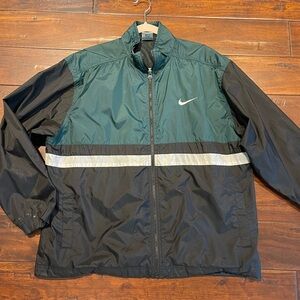 Vintage Nike Swoosh men’s wind Jacket forest green xl